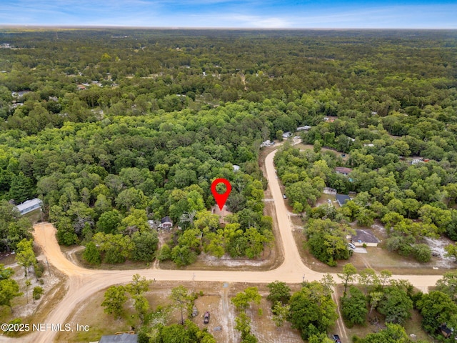 drone / aerial view of a forest