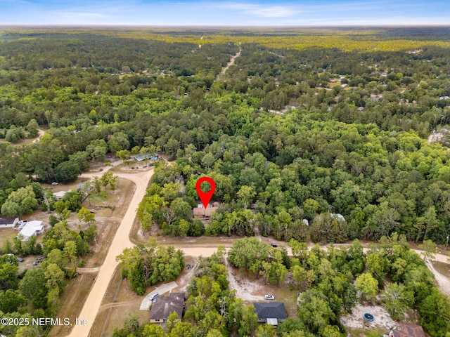 drone / aerial view of a forest