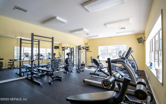 607 Golden Lake Loop, Saint Augustine, FL 32084 - gym with a textured ceiling