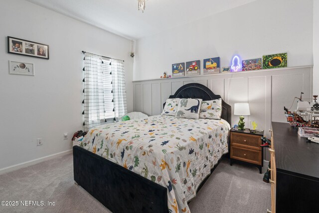 bedroom with carpet floors
