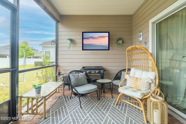 view of sunroom