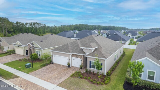 aerial perspective of suburban area