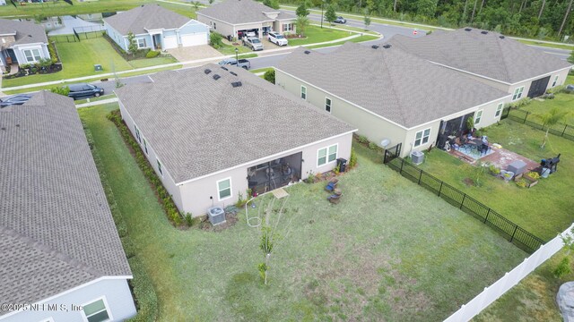 aerial perspective of suburban area