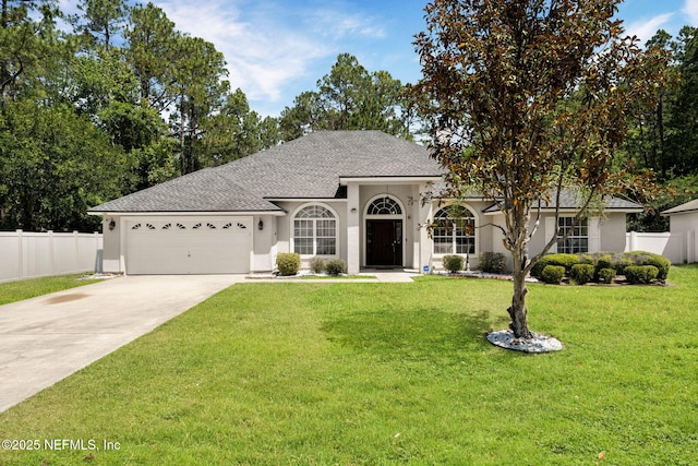 11658 Jerry Adam Ct, Jacksonville, FL 32218 - view of front of property featuring a garage, driveway, stucco siding, and a shingled roof
