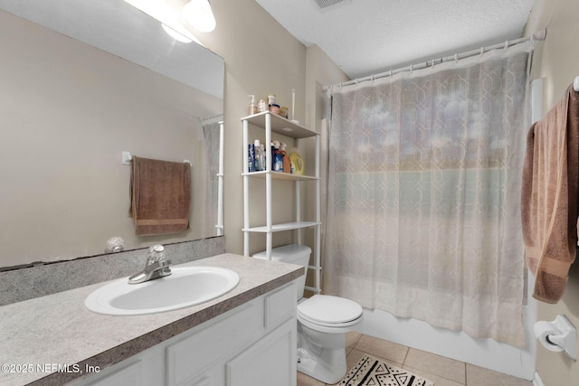 11658 Jerry Adam Ct, Jacksonville, FL 32218 - bathroom featuring tile patterned floors, toilet, shower / tub combo with curtain, and vanity