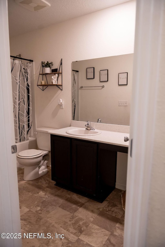 1863 Maxine Branch Way, Jacksonville, FL 32218 - bathroom featuring vanity, toilet, and shower / bath combo with shower curtain