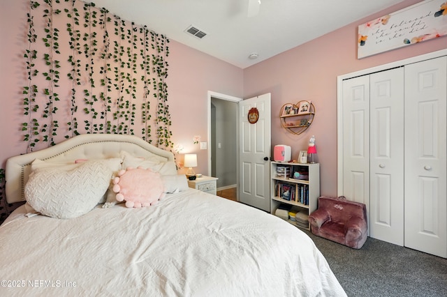 100 Bracken Ct, Saint Johns, FL 32259 - carpeted bedroom with a closet and a ceiling fan