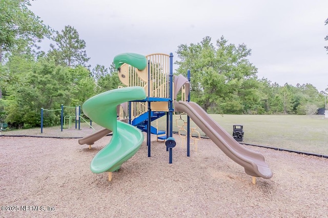 view of community jungle gym