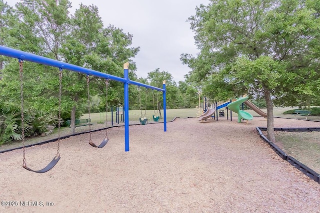 view of community jungle gym