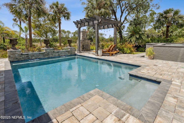 96321 Bay View Dr, Fernandina Beach, FL 32034 - swimming pool featuring a pergola and a patio area