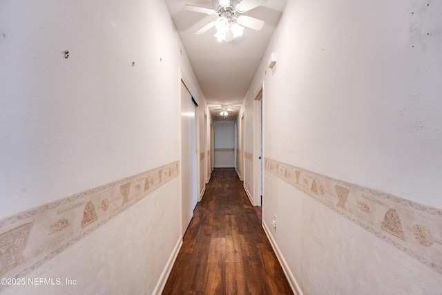 5476 Waterside Dr, Jacksonville, FL 32210 - hall with wood finished floors and wainscoting