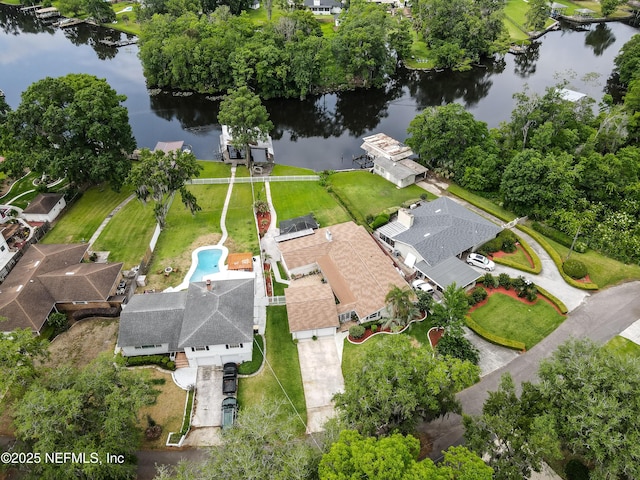 5476 Waterside Dr, Jacksonville, FL 32210 - aerial view of property and surrounding area featuring a nearby body of water and nearby suburban area