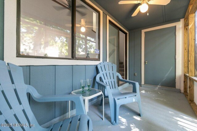 2885 Sand Castle Ln, Jacksonville, FL 32233 - sunroom with ceiling fan
