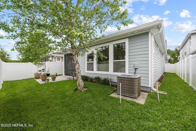 107 Park Lake Dr, Ponte Vedra, FL 32081 - back of property with central air condition unit and a patio