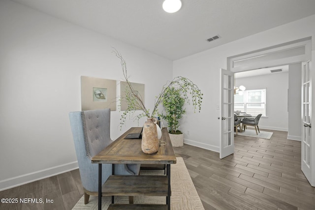 107 Park Lake Dr, Ponte Vedra, FL 32081 - dining area featuring wood finished floors, baseboards, and french doors