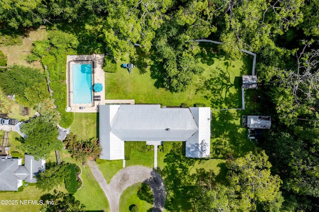 1525 E Call St, Starke, FL 32091 - drone / aerial view of a pool area