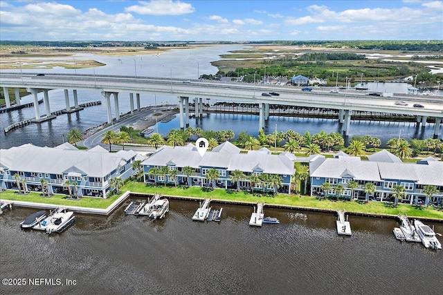 2540 Beach Blvd, Jacksonville Beach, FL 32250 - aerial perspective of suburban area with a notable bridge and a large body of water