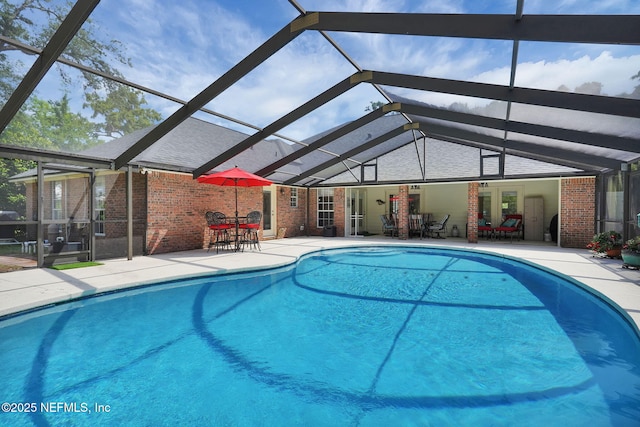2072 Hawkcrest Dr E, Saint Johns, FL 32259 - outdoor pool featuring a patio and a lanai