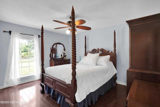 2072 Hawkcrest Dr E, Saint Johns, FL 32259 - bedroom featuring dark wood-style floors, a ceiling fan, and baseboards