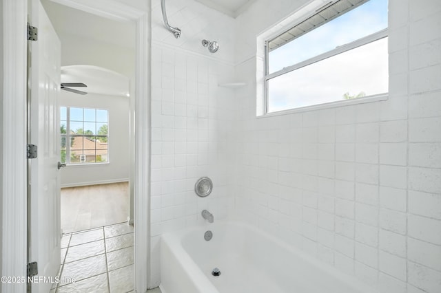 2012 Belle Grove Ter, Fleming Island, FL 32003 - bathroom with bathtub / shower combination and a ceiling fan