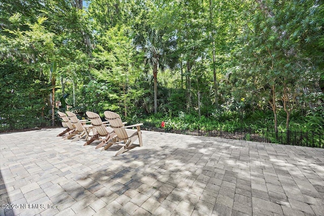 view of patio / terrace with fence