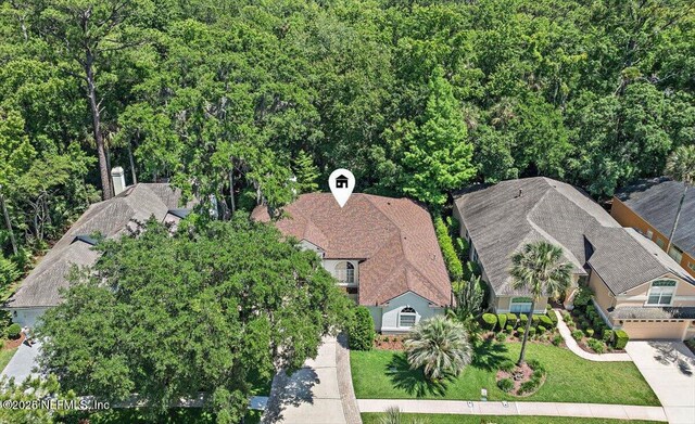 view from above of property