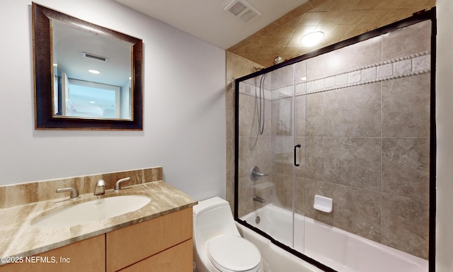 2100 Ocean Dr Unit Ph-2, Jacksonville Beach, FL 32250 - bathroom featuring vanity and combined bath / shower with glass door