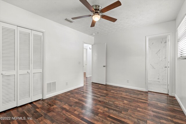 5092 Harvey Grant Rd, Fleming Island, FL 32003 - unfurnished bedroom featuring wood finished floors, a closet, baseboards, and ensuite bath