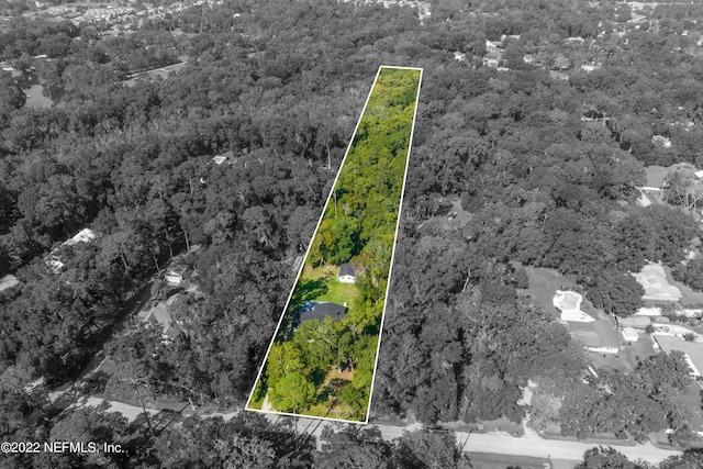 5092 Harvey Grant Rd, Fleming Island, FL 32003 - aerial overview of property's location featuring a forest and property boundaries highlighted