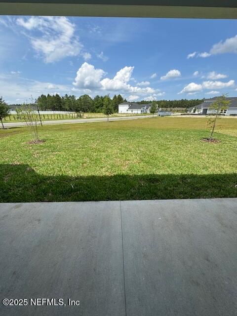 view of grassy yard