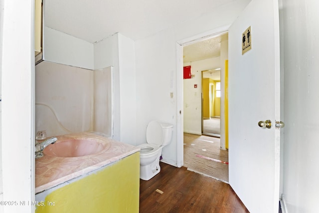 1403 Myrtle Ave N, Jacksonville, FL 32209 - bathroom with wood finished floors, vanity, and toilet