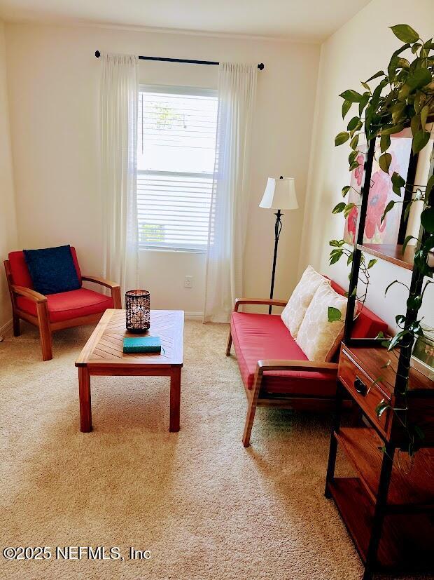 172 Reena Dr, Daytona Beach, FL 32117 - living area featuring carpet and baseboards
