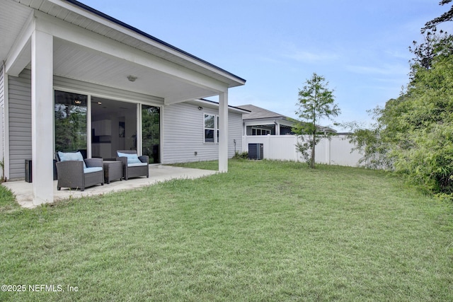 1860 Cogdill, Middleburg, FL 32068 - view of yard featuring a patio and central AC