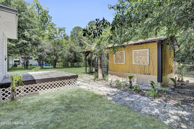 1021 Seminole Ave, Jacksonville, FL 32254 - view of yard with a wooden deck
