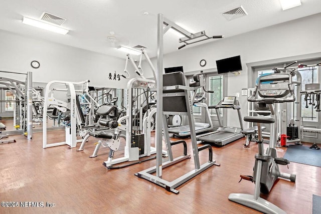 880 W American Eagle Dr, Saint Augustine, FL 32092 - workout area with wood finished floors