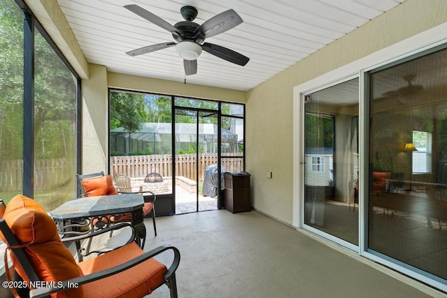 880 W American Eagle Dr, Saint Augustine, FL 32092 - sunroom with a ceiling fan