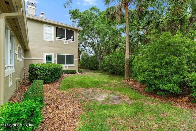 view of grassy yard