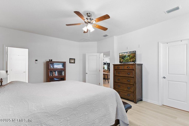 567 Flach Dr, Saint Johns, FL 32259 - bedroom with light wood finished floors and ceiling fan