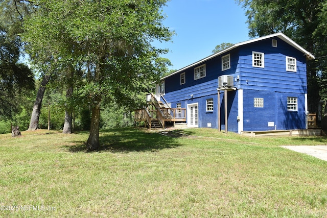 2873 Creek St, Middleburg, FL 32068 - back of house with a yard and a deck