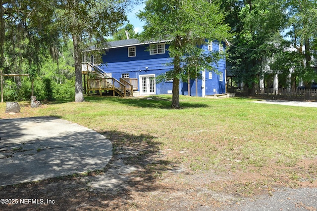 2873 Creek St, Middleburg, FL 32068 - view of front of home featuring french doors and stairs