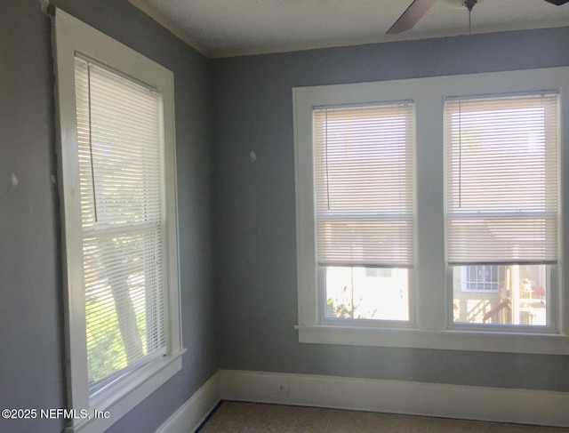 2523 Forbes St, Jacksonville, FL 32204 - empty room featuring a ceiling fan, baseboards, and carpet flooring