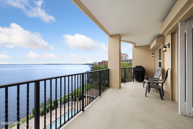 2358 Riverside Ave Unit 304, Jacksonville, FL 32204 - balcony with a water view and a grill