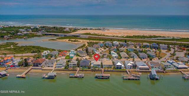 9155 June Ln, Saint Augustine Beach, FL 32080 - aerial view of residential area featuring a large body of water