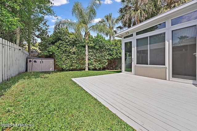 deck featuring a gate