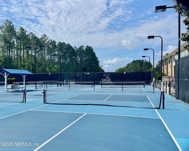 3931 Eagle Rock Rd, Middleburg, FL 32068 - view of tennis court with fence