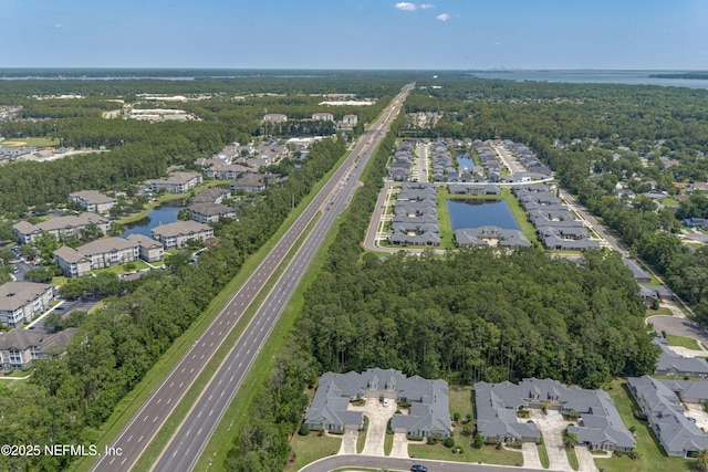 2120 Stone Creek Dr Unit E, Fleming Island, FL 32003 - aerial view of property's location with nearby suburban area, a major roadway, and a large body of water