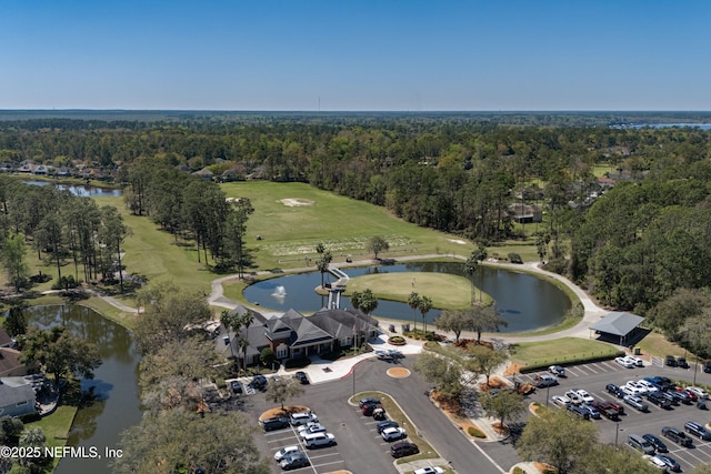 2120 Stone Creek Dr Unit E, Fleming Island, FL 32003 - aerial view of property's location with a nearby body of water, a heavily wooded area, and a golf club