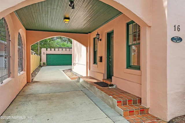 16 May St, Saint Augustine, FL 32084 - view of patio / terrace featuring a garage