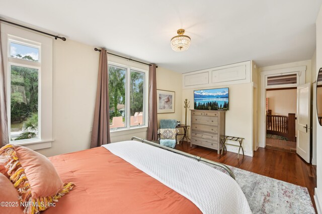 16 May St, Saint Augustine, FL 32084 - bedroom with multiple windows and dark wood-style floors