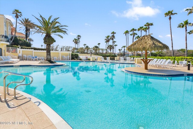 425 N Ocean Grande Dr Unit 205, Ponte Vedra Beach, FL 32082 - community pool featuring fence, a patio, and a gazebo
